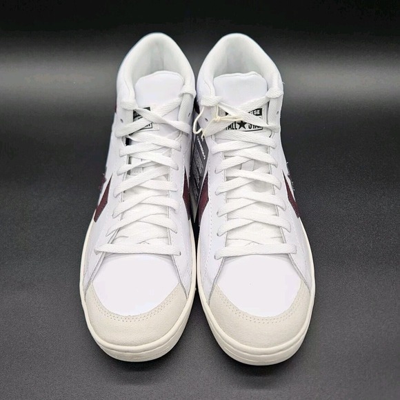 Converse Mens 10 Women 11.5 Pro Blaze Classic Mid Top White Violet Shoes Sneaker - Picture 2 of 7